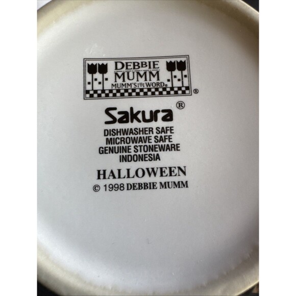 Set of 2 Mugs/Cups: Debbie Mumm Sakura Halloween: 1998 Witch, 1998 Frankenstein - Picture 6 of 6